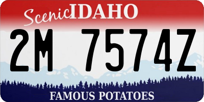 ID license plate 2M7574Z