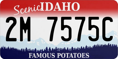 ID license plate 2M7575C