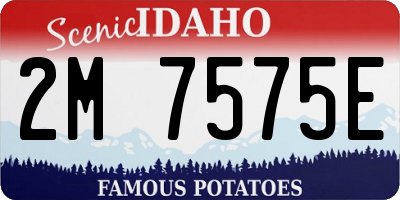 ID license plate 2M7575E