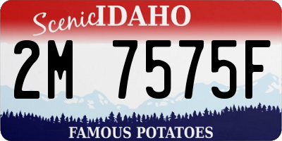 ID license plate 2M7575F