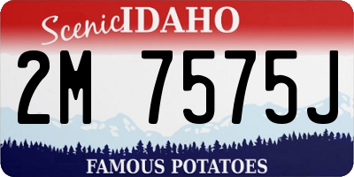 ID license plate 2M7575J