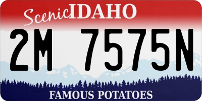 ID license plate 2M7575N