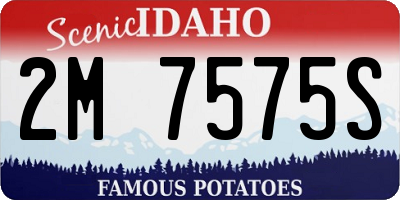 ID license plate 2M7575S