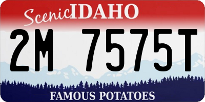 ID license plate 2M7575T
