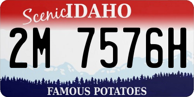 ID license plate 2M7576H