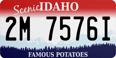 ID license plate 2M7576I