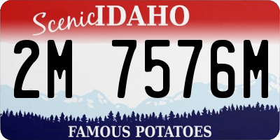 ID license plate 2M7576M