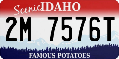 ID license plate 2M7576T