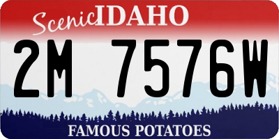 ID license plate 2M7576W