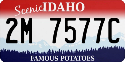 ID license plate 2M7577C