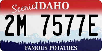 ID license plate 2M7577E