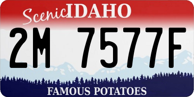 ID license plate 2M7577F