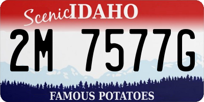 ID license plate 2M7577G