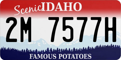 ID license plate 2M7577H