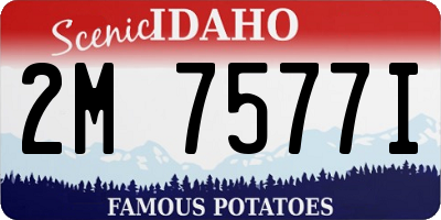 ID license plate 2M7577I