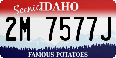 ID license plate 2M7577J