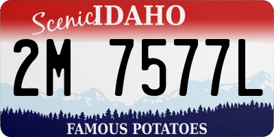 ID license plate 2M7577L