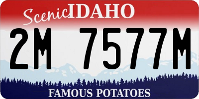 ID license plate 2M7577M