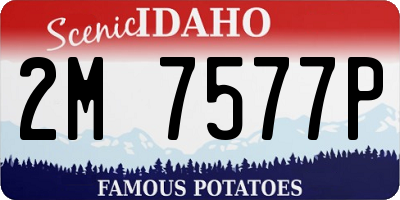 ID license plate 2M7577P