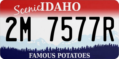 ID license plate 2M7577R