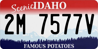 ID license plate 2M7577V