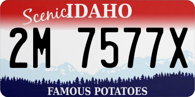 ID license plate 2M7577X