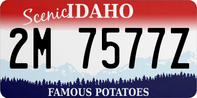 ID license plate 2M7577Z