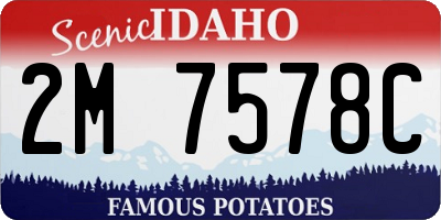 ID license plate 2M7578C