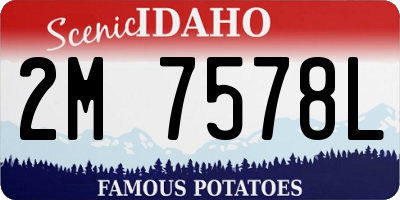 ID license plate 2M7578L