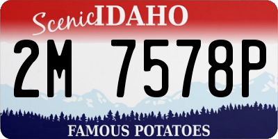 ID license plate 2M7578P