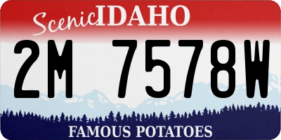 ID license plate 2M7578W
