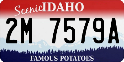ID license plate 2M7579A