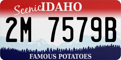 ID license plate 2M7579B