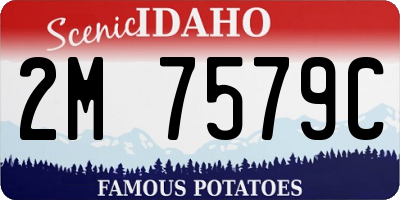 ID license plate 2M7579C