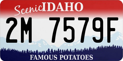 ID license plate 2M7579F
