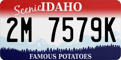 ID license plate 2M7579K