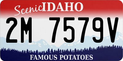 ID license plate 2M7579V