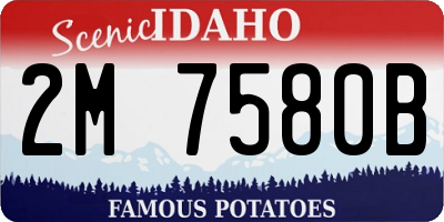 ID license plate 2M7580B
