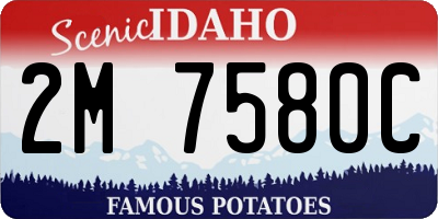 ID license plate 2M7580C