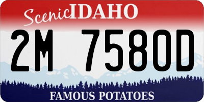 ID license plate 2M7580D
