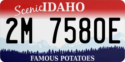 ID license plate 2M7580E