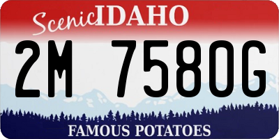 ID license plate 2M7580G