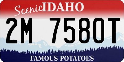 ID license plate 2M7580T