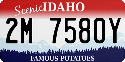 ID license plate 2M7580Y