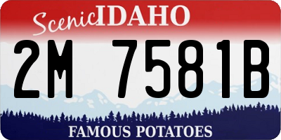 ID license plate 2M7581B