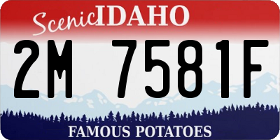 ID license plate 2M7581F