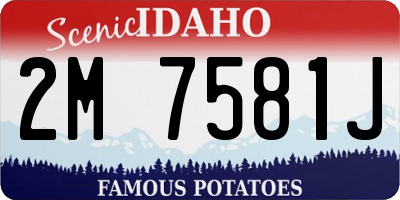 ID license plate 2M7581J