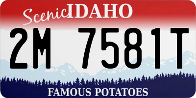 ID license plate 2M7581T