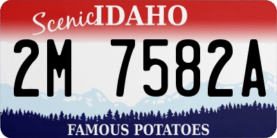 ID license plate 2M7582A