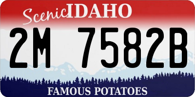 ID license plate 2M7582B